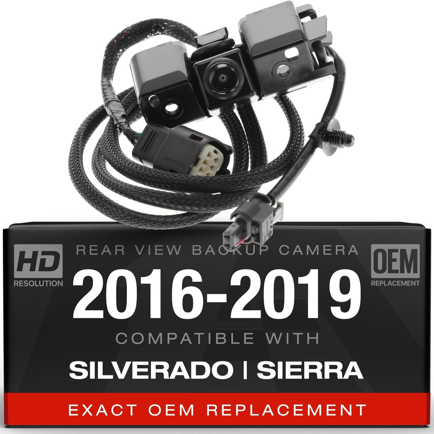 Backup Camera Compatible with 2016-2019 Chevy Silverado, GMC Sierra - OEM Replacement Reverse Camera 84062896, 590-111