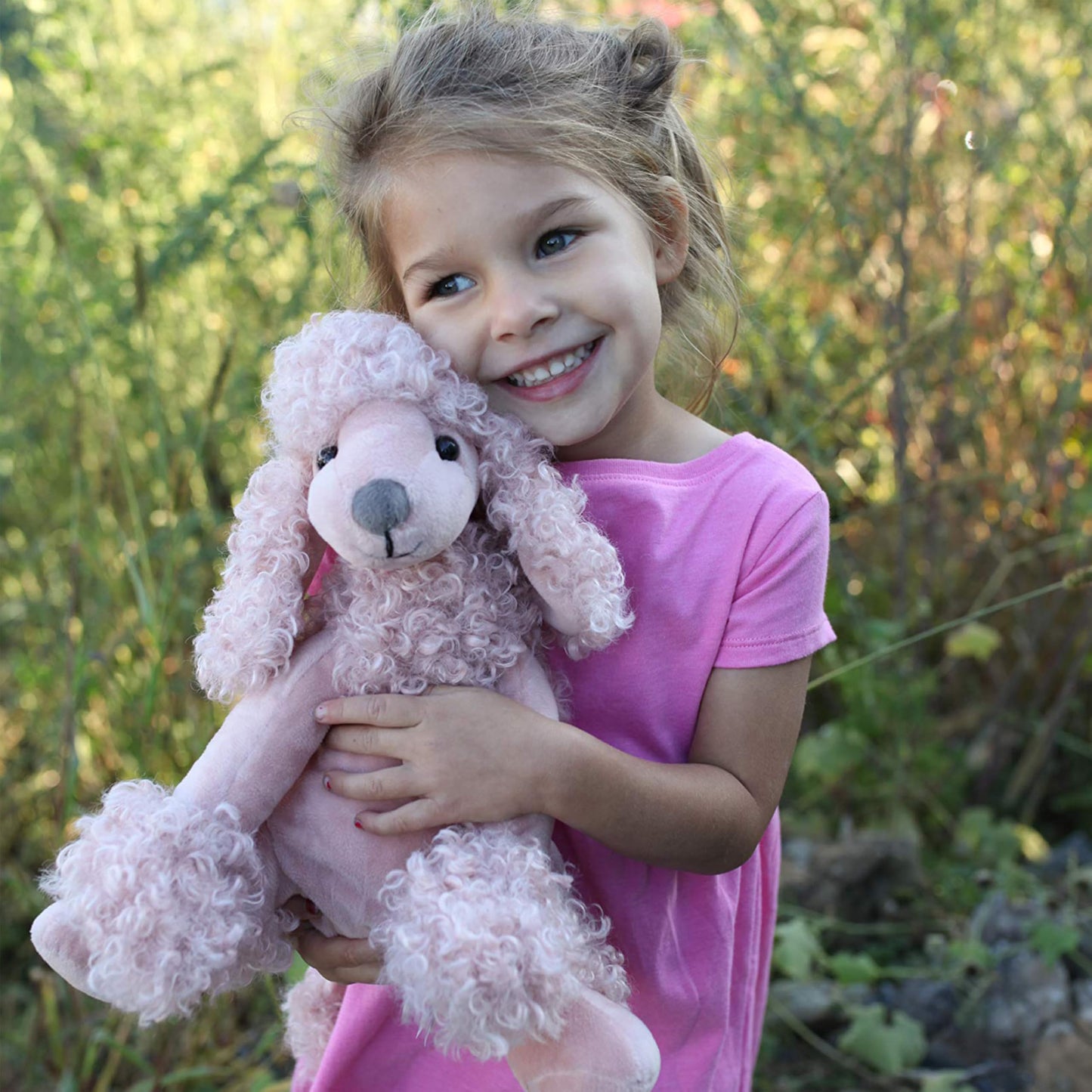 Mon Ami Designer Doll Plush Poodle Dog, Fun Adorable Soft and Cuddly Stuffed Toy Animal for Little Girls or Boys, Baby, Toddlers and pre-School Kids |Perfect Party Favor & Birthday Gifts| Pink, 13"