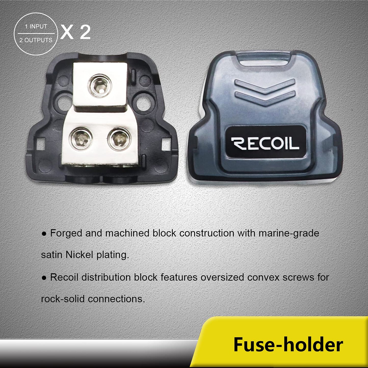 Recoil RC4D True 4 Gauge Car Audio Dual Amplifiers CCA Wiring Installation Kits with OFC RCA Cable