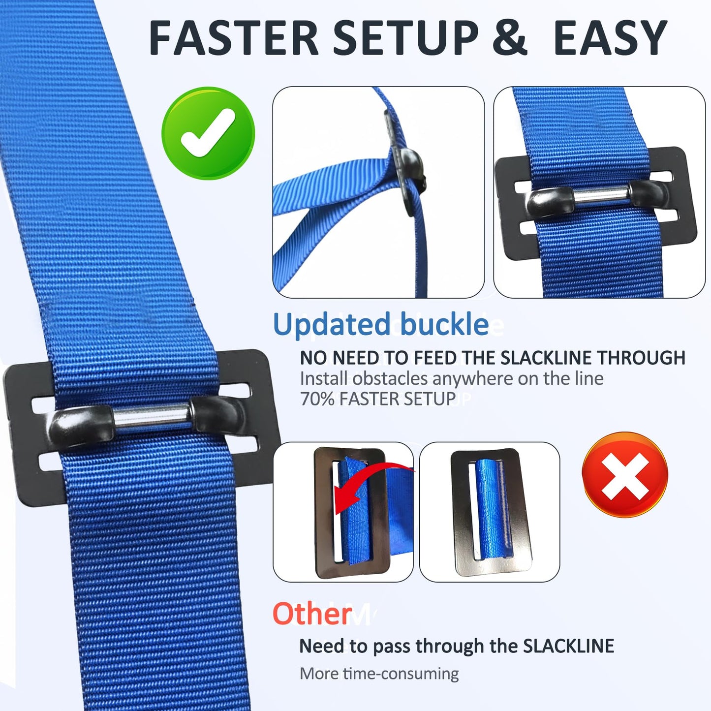 Gentle Booms Sports Ninja Warrior Obstacle Course for Kids, 2×56ft Ninja Line Kit with 8 Slackline Accessories - Monkey Bar, Rope Ladder, Gymnastic Ring, Arm Trainer and Monkey Fist
