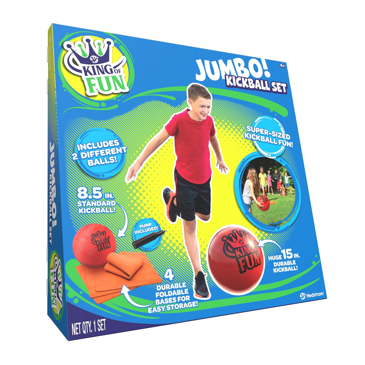 Hedstrom King of Fun Jumbo Oversized Kickball Set, Red