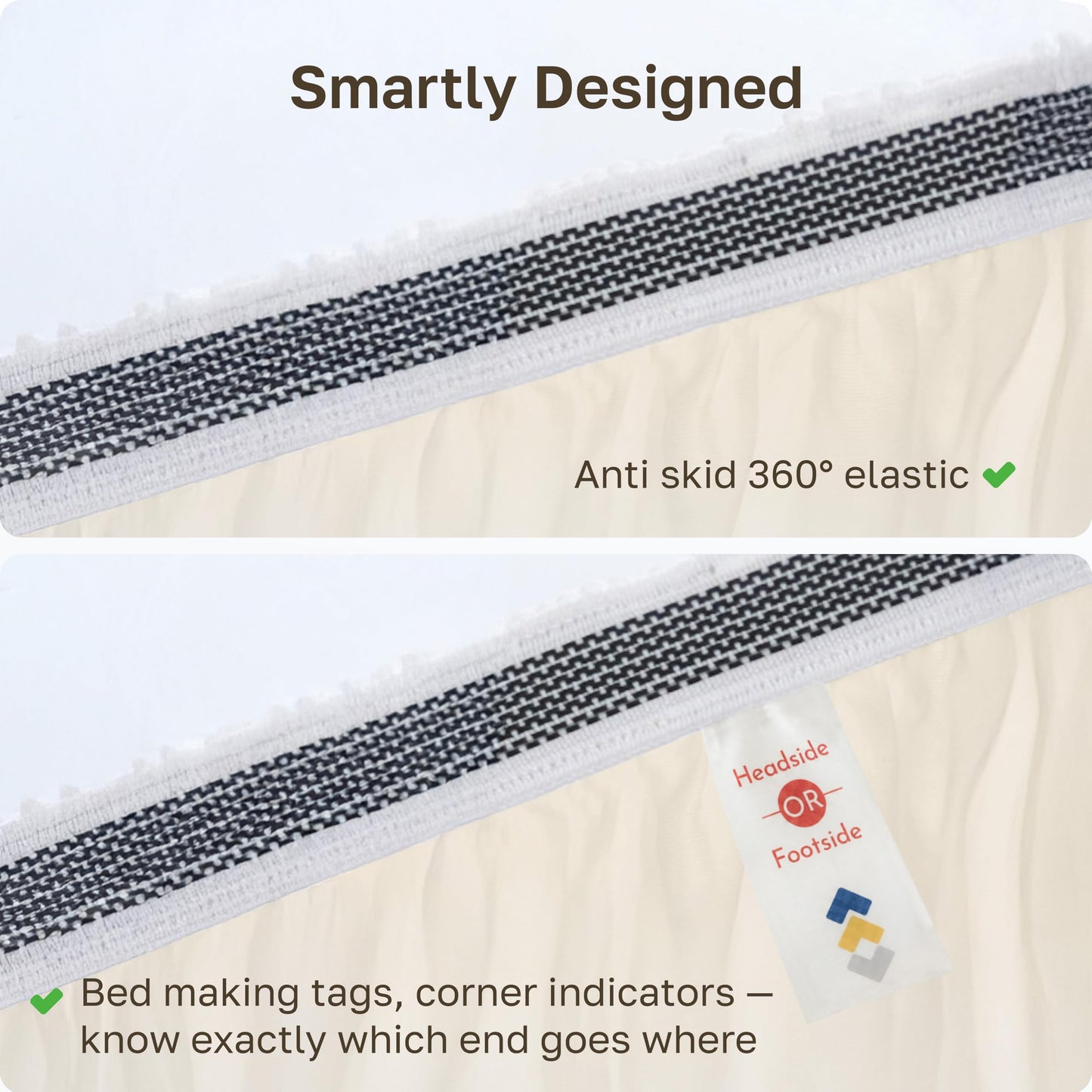 California Design Den 100% Organic Cotton King Fitted Sheet Only, Percale, Deep Pocket, Lightweight, Snug-Fit, All Around Elastic, 1 Pc Deep King Size Fitted Sheet - True Ivory