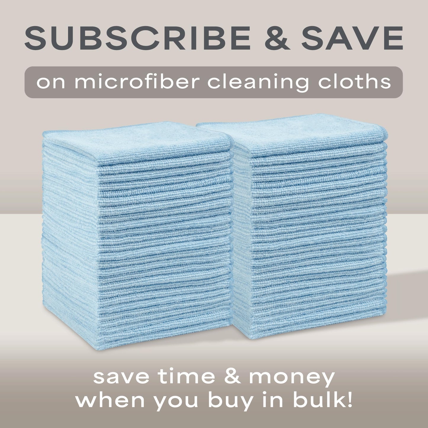 S&T INC. 200 Pack Microfiber Cleaning Cloth, Bulk Towels for Home, Reusable Microfiber Towels for Cars, Cleaning Rags, Light Blue, 11.5 Inches x 11.5 Inches, 200 Count