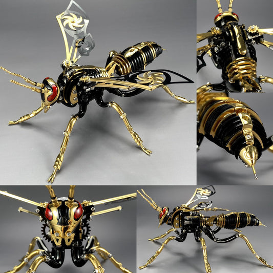 3D Metal Puzzles for Adults: The Northern Giant Hornet Model Kits, 3D Metal Puzzle Mechanical Wasp Building Blocks, Difficult DIY for Assembly, Birthday Gifts for Men