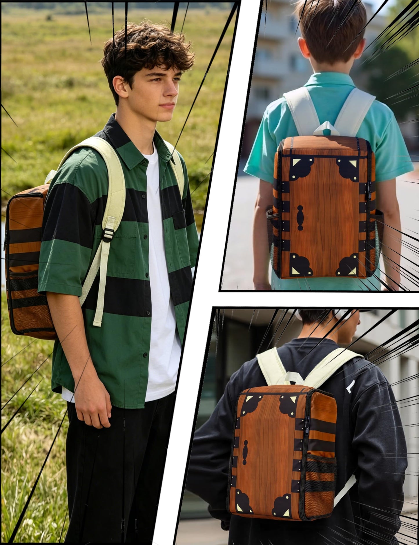 Mewcho Anime Backpack 13.7", Cosplay Anime Bookbag Daily Casual Bag Merch Gifts Costume Accessories for Adult