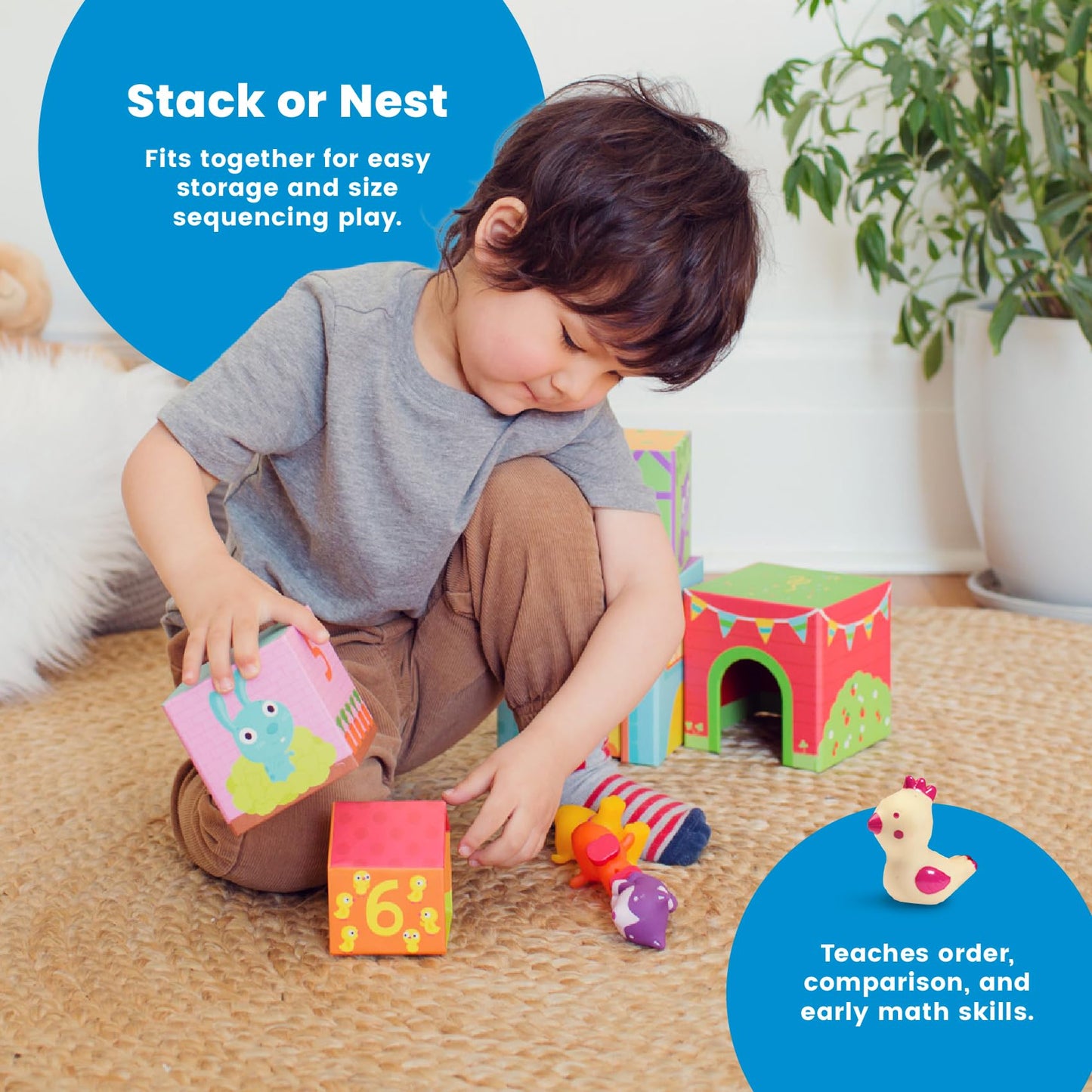 DJECO - DJE-108 Topanifarm Nest and Stack Blocks Set