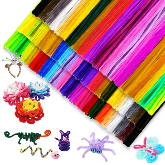 3000PCS Pipe Cleaners, Pipe Cleaners for Crafts, 20 Assorted Colored Chenille Stems Pipe Cleaners Bulk for DIY Art and Craft Projects Creative Gift Party Decorations
