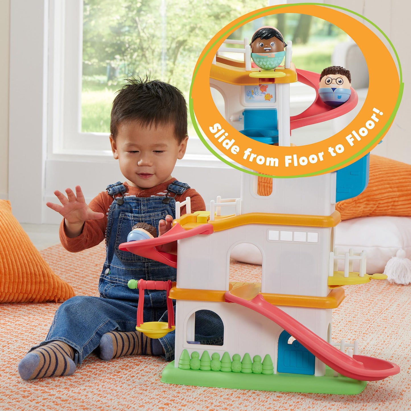 Playskool Weebles My Smart House - Weeble Wobble Preschool Toy for Toddlers Smart Speaker with Sounds + Songs 3 Floors of Imaginative Play for Ages 12 Months and Up