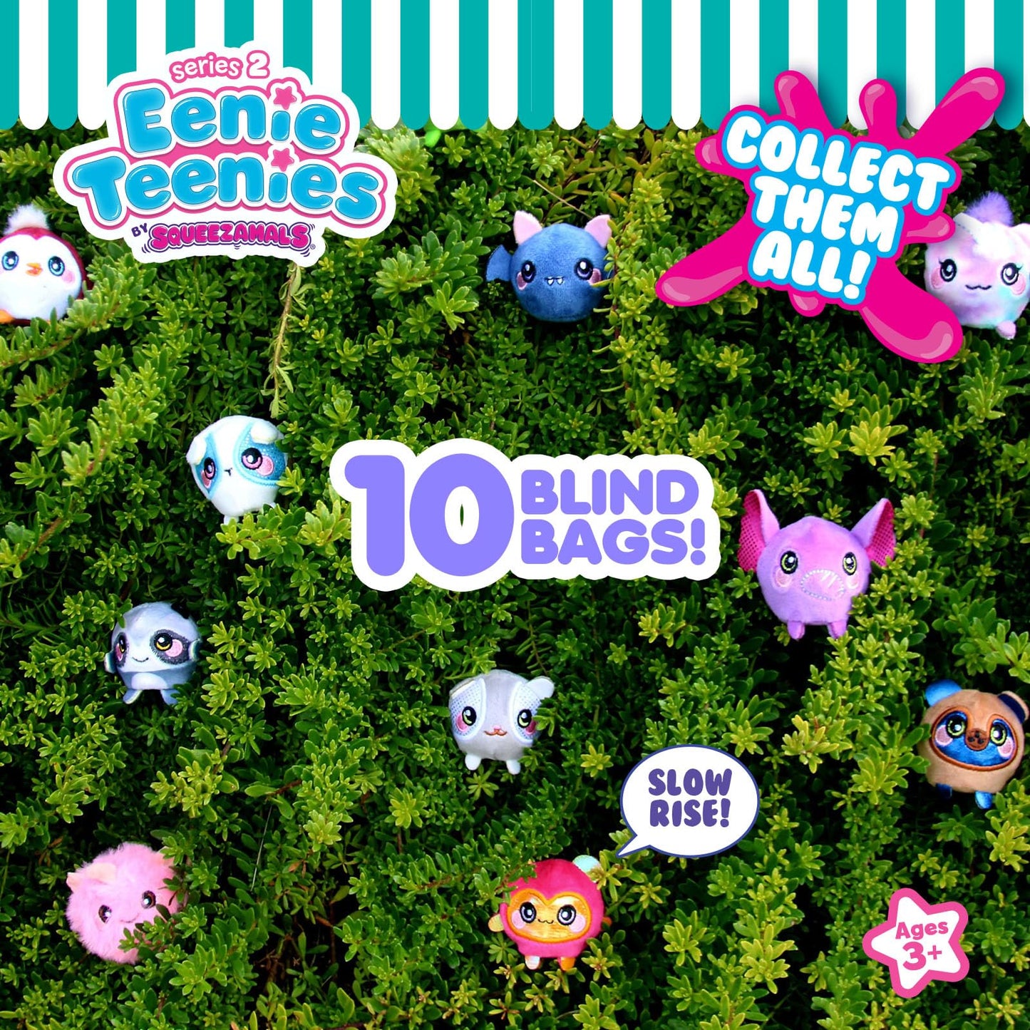 Squeezamals Eenie Teenies 10pks with an Eenie Teenie Character in Each! Collect All 24 Characters from Series 2 Mini-Blind Packed Fun! Made, Safe Materials