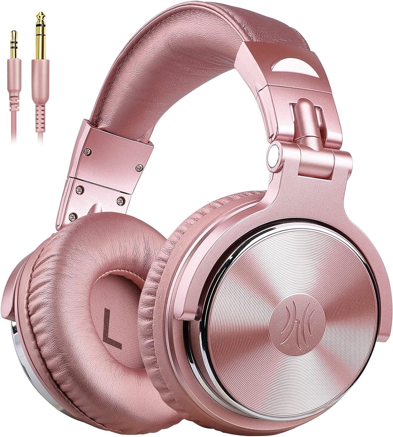 OneOdio Wired Over Ear Headphones Hi-Res Studio Monitor & Mixing DJ Stereo Headsets with 50mm Drivers and 1/4 to 3.5mm Jack for AMP Computer Recording Podcast Keyboard Guitar Laptop - Pink