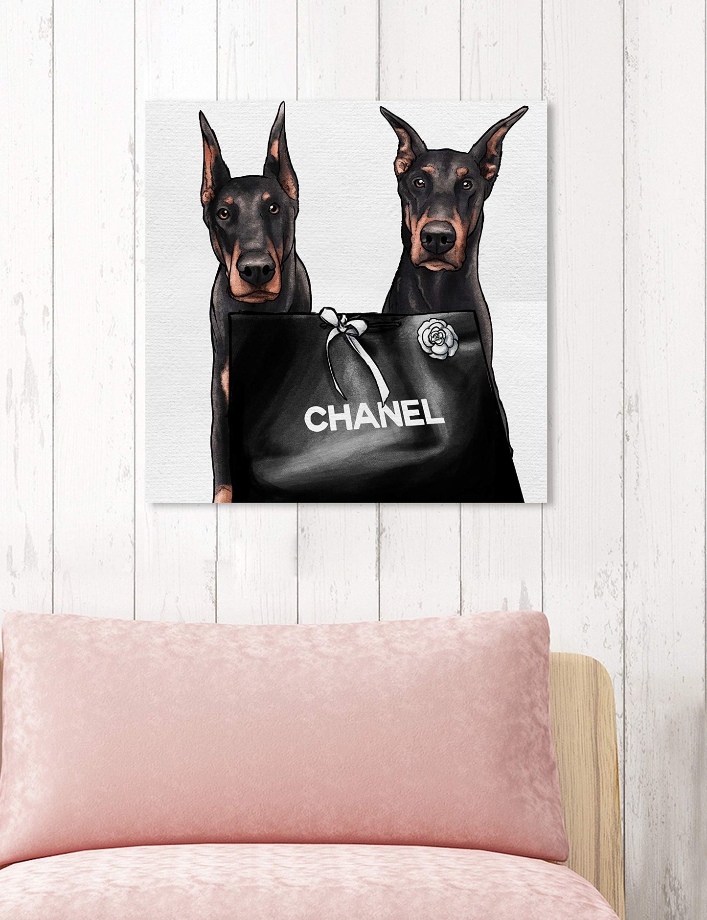 The Oliver Gal Artist Co. Fashion Wall Art Canvas Prints 'Friendly Glam Duo' Home Décor, 20x20, Black, White