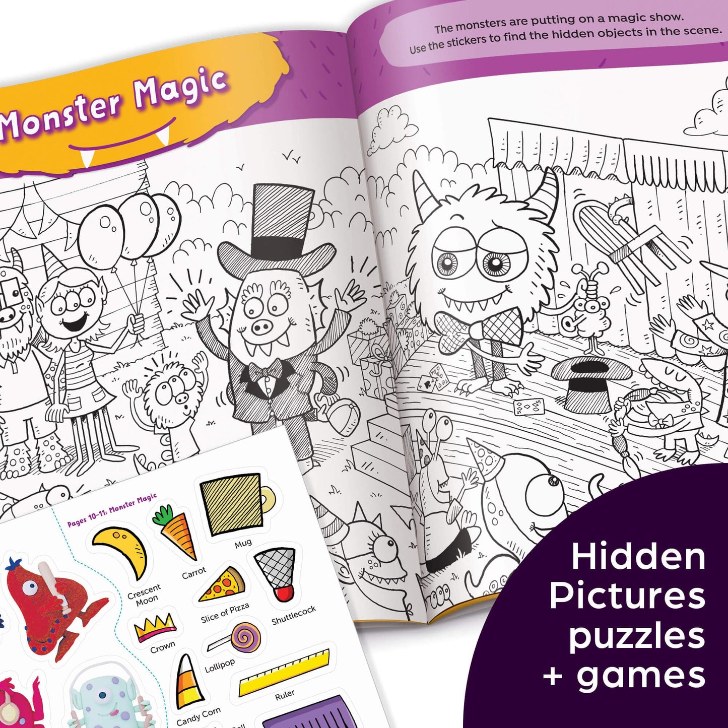 Highlights Halloween Craft Collection and Sticker Books Bundle for Kids 3+