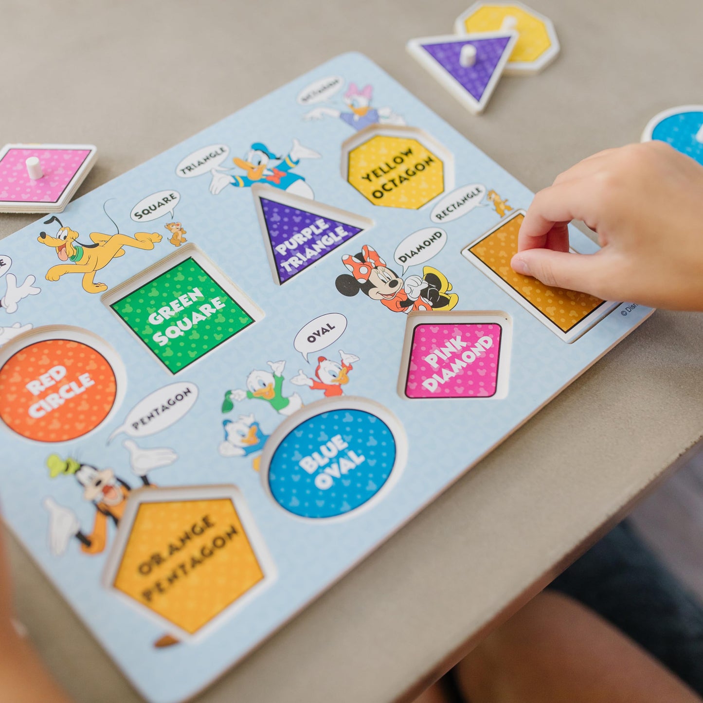Melissa & Doug Disney Wooden Peg Puzzles Set: Letters, Numbers, and Shapes and ColorsLetters and Number Puzzles, Disney, for Toddlers and Kids Ages 3+