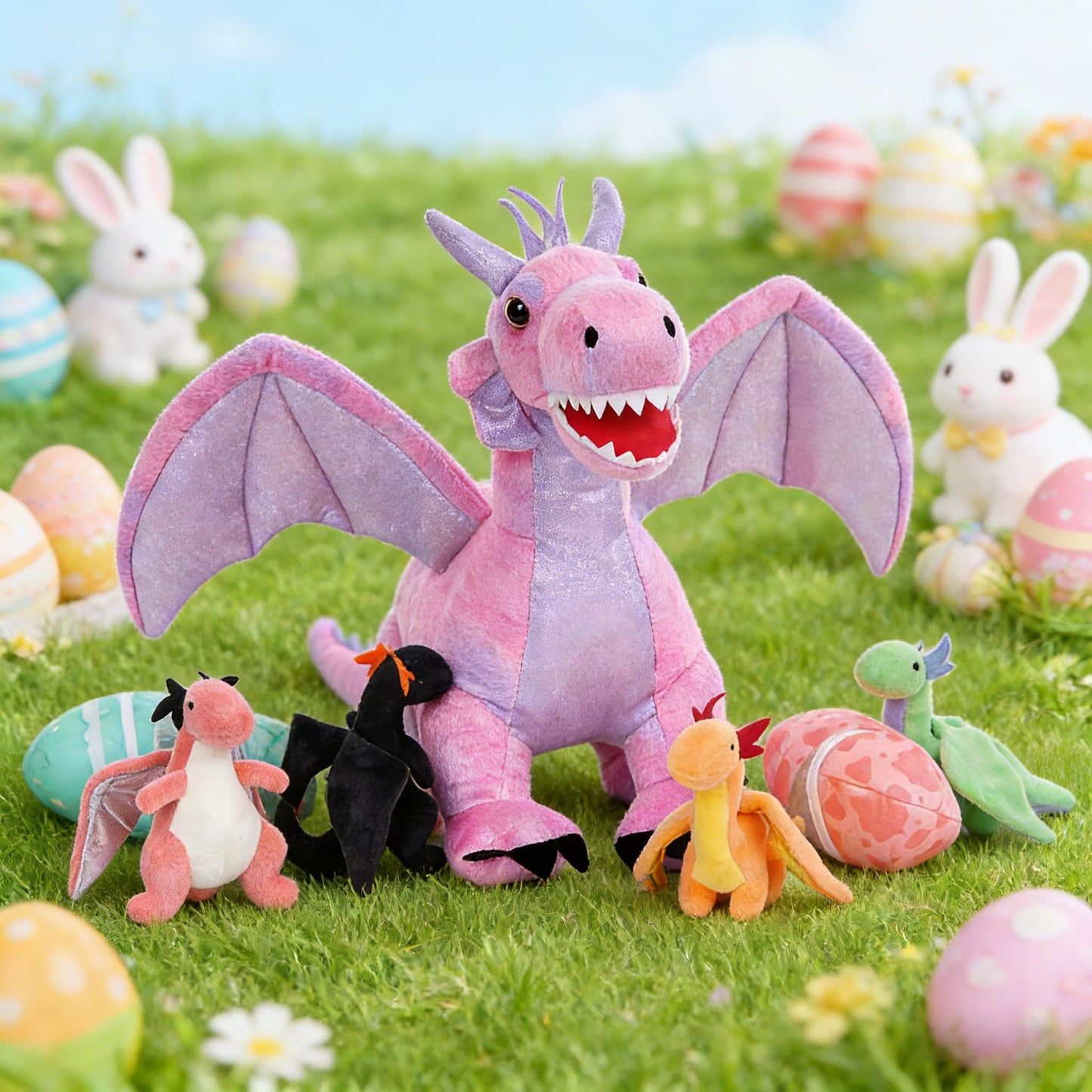 MaoGoLan Pink Dragon Stuffed Animal