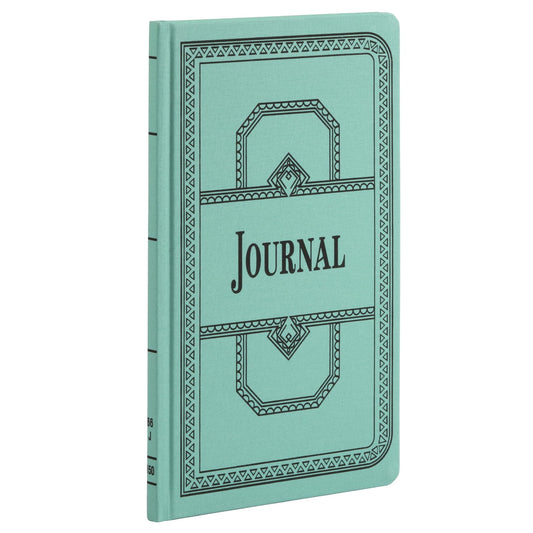 Boorum & Pease 66 Series Account Book, Journal Ruled, Green, 150 Pages, 12-1/8" x 7-5/8" (66-150-J) , Blue