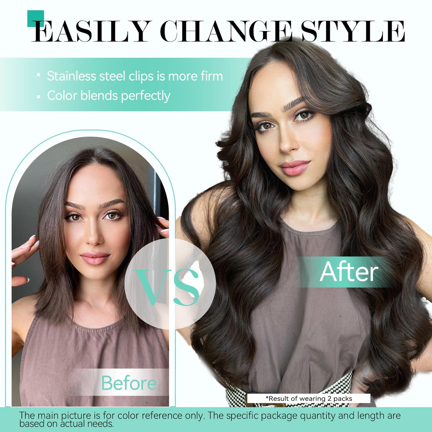 Ukira Dark Brown Clip in Hair Extensions Real Human Hair, 16 Inch 120g 7pcs #2 Brown Human Hair Clip in Extensions, Remy Human Hair Extensions Clip ins for Women, Soft Natural Straight
