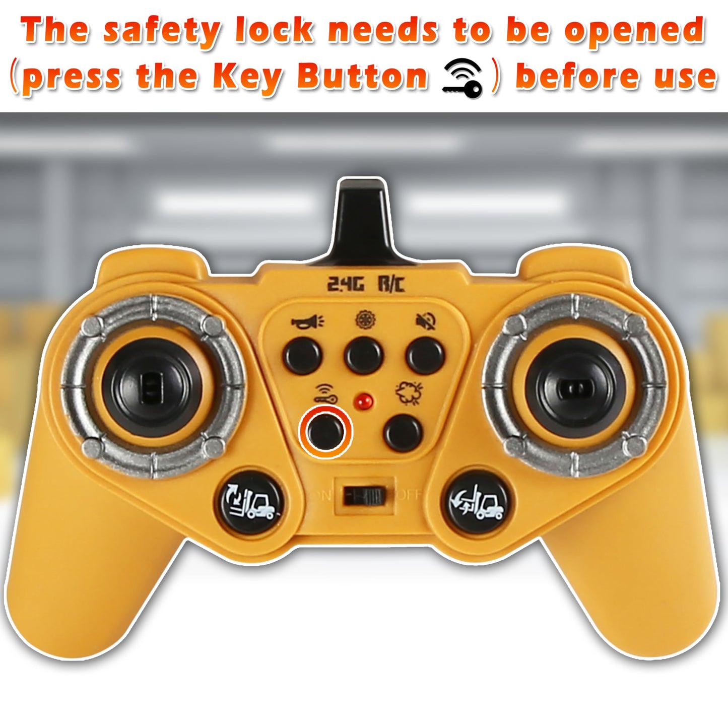 VWAHNANA RC Forklift Toy with Trailer, Kids Forklift Construction Toys Set with Flatbed Truck & Crane Toy Hook, 2 Battery/Spray/Light, Remote Control forklift Toys for 6 7 8 9 10-12 Year Old Boys Gift