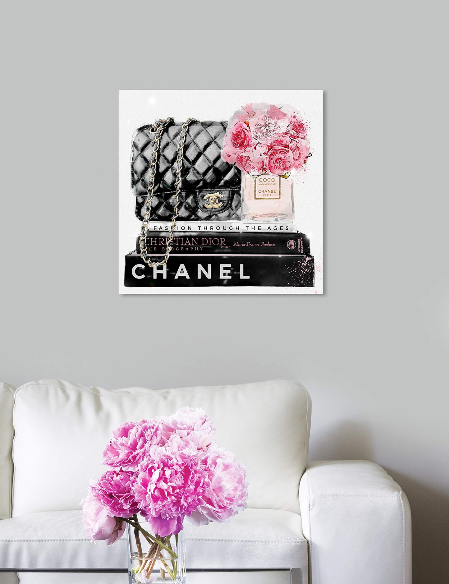 The Oliver Gal Artist Co. Fashion and Glam Wall Art Canvas Prints 'Elegant Essentials Paris' Handbags Home Décor, 16 in x 16 in