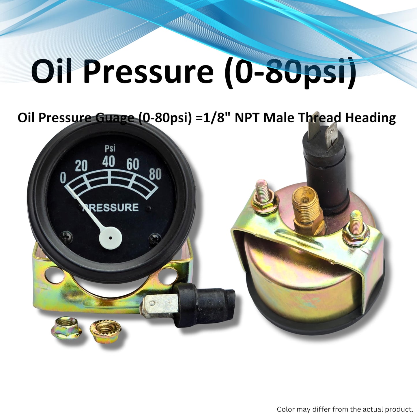 VR Autopedia Black Bezel Gauge Set for Ford Tractors - Tach, Temp, Amp, Oil Pressure | Fits Models 600, 800, 900, 1800, 2000, 4000 | Ford Replacement Instrument Cluster Kit | C3NN17360N | Ford Parts