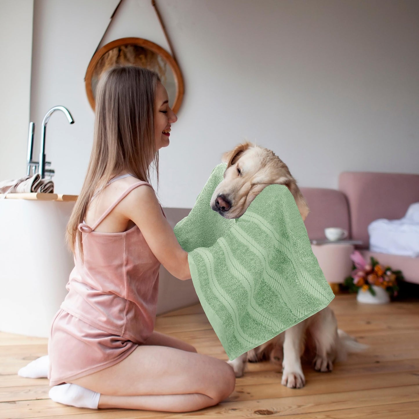 Utopia Towels 4 Pack Premium Extra Large Bath Towels Set, (30 x 60 Inches) 100% Ring Spun Cotton, Lightweight and Highly Absorbent Quick Drying Towels, Perfect for Daily Use (Sage Green)