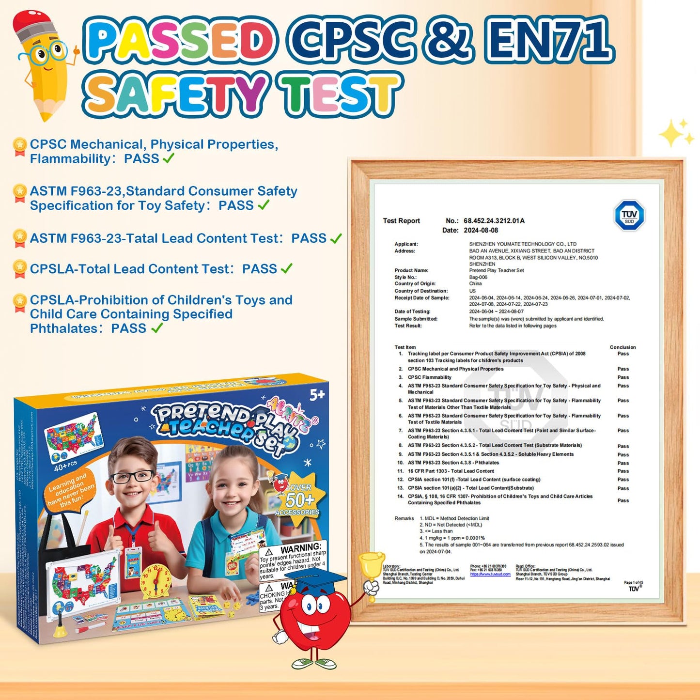 Alritz Pretend School Play Teacher Set