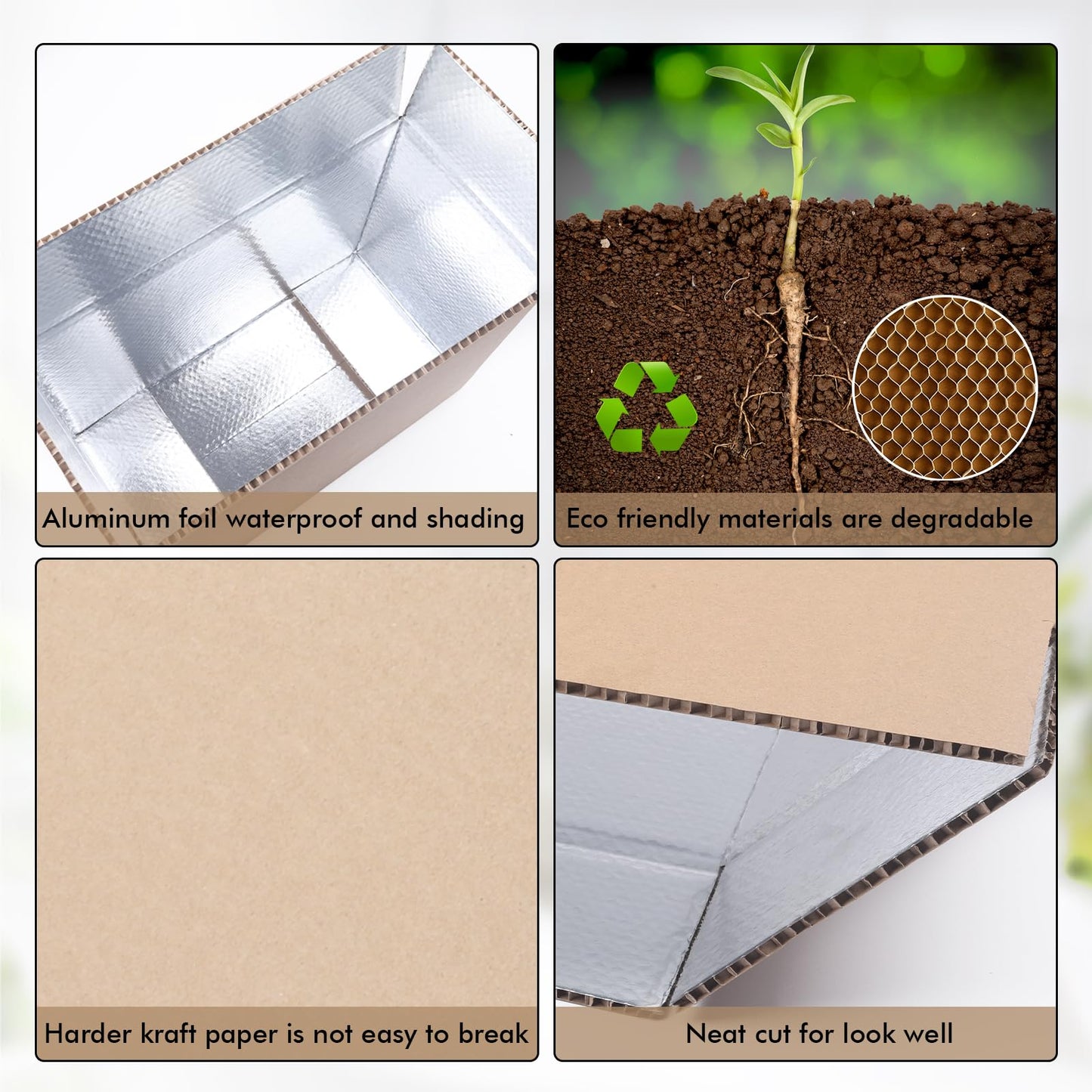 aromeili Insulated Shipping Boxes for Shipping Frozen Food-15.7" x 11.8" x 7.87" (6 Pack),Large Foil Cooler Carton Moving Kits for Mailing Packing,Reusable Cold Shipping Box with Insulation