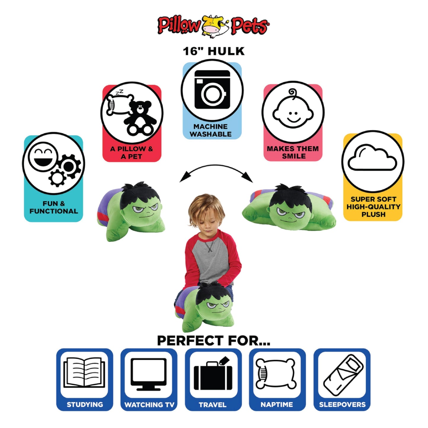 Pillow Pets MRV Lg Hulk