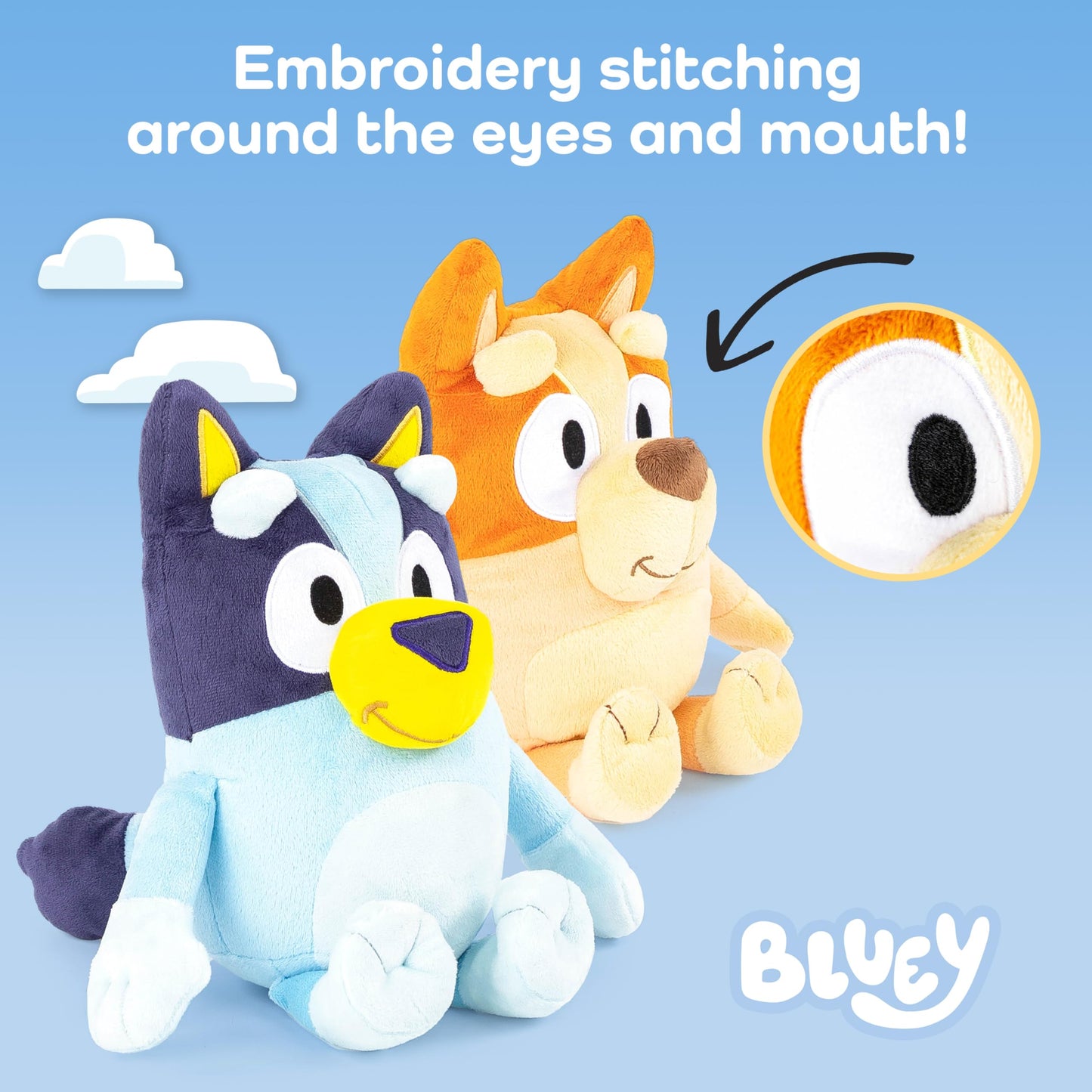Bluey & Bingo Plush Pillow Buddy Set - Super Soft Character Pillows - Polyester Microfiber, 12 inches