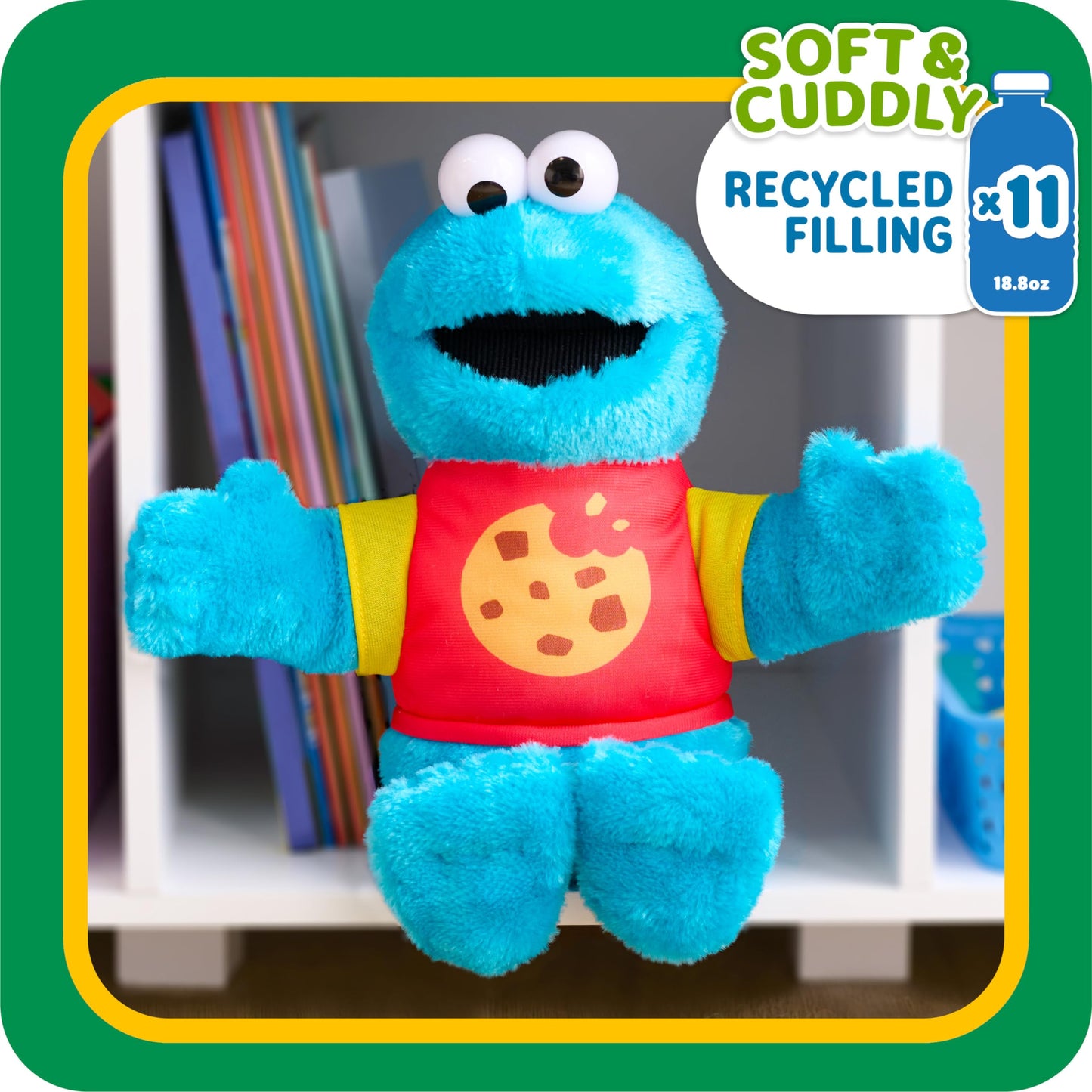 Sesame Street Sing Along Plush Cookie Monster, Kids Toys for Ages 18 Month, Gifts and Presents