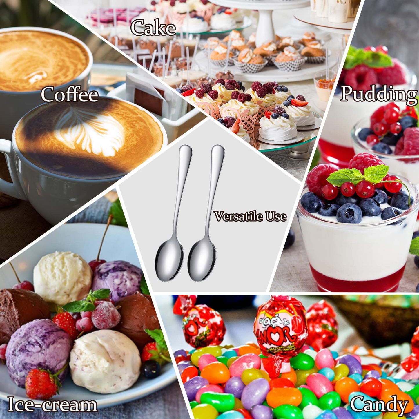 100 Pcs Demitasse Espresso Spoons Stainless Steel Bulk, 4.33'' Small Mini Coffee Tasting Dessert Spoons for Kitchen Dessert, Tea, Appetizer, 1.18'' Wide(Classic Style,Silver)