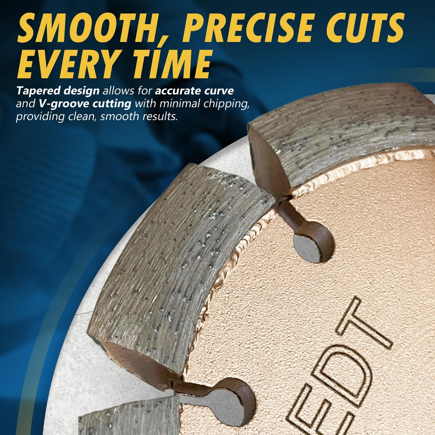 4.5" Crack Chaser Blade for Cured Concrete, Asphalt Repair or Joint Widen, 0.25" Width, 7/8"-5/8" Non-Threaded Arbor