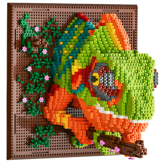 BNG Wall Art Chameleon Building Sets for Adult,Animals Building Bocks Set for Wall Decor or Table Display,Unique Gifts for Adult,Teens and Kids 14+(2688 PCS)