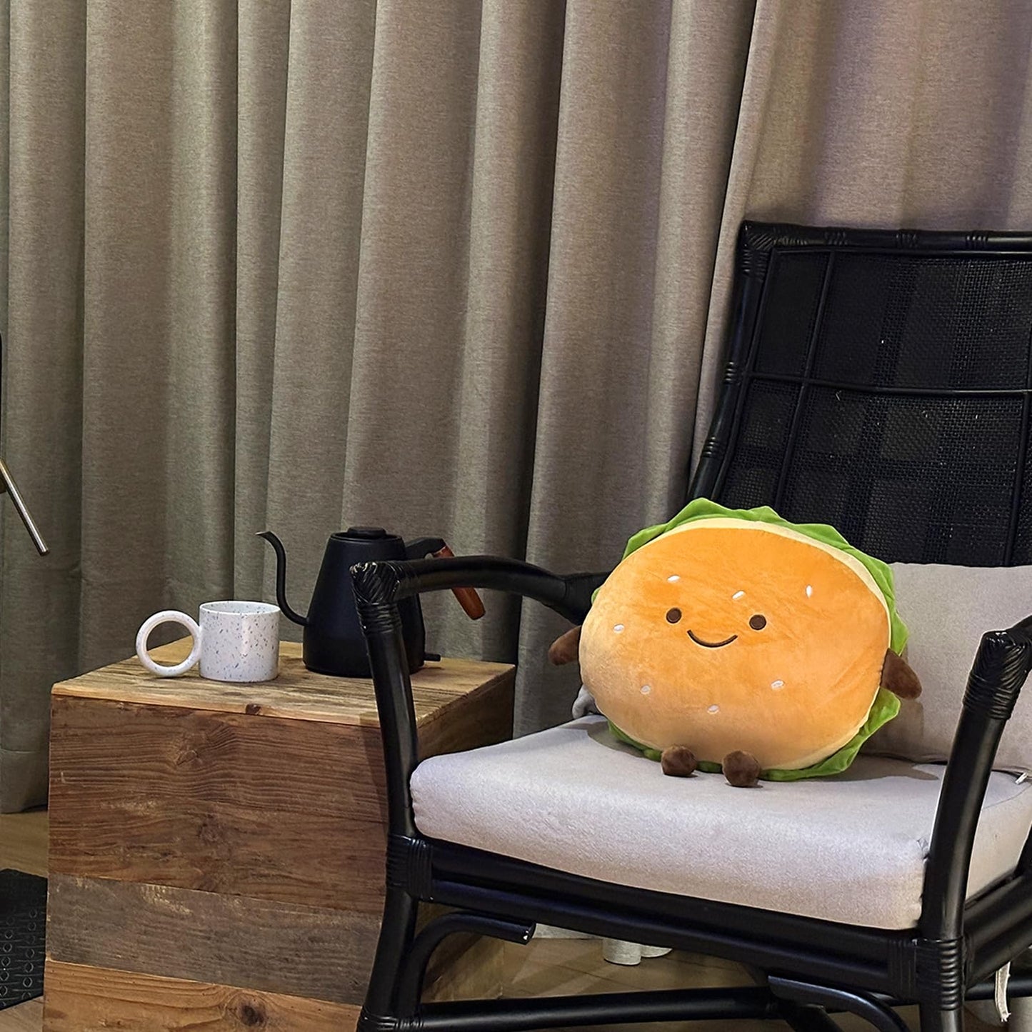 Goylmc Hamburger Plush Pillow - Hamburger Stuffed Pillow - Food Plush Pillow - Home Decoration Christmas Birthday Gift for Kids Boys Girls (13.7")