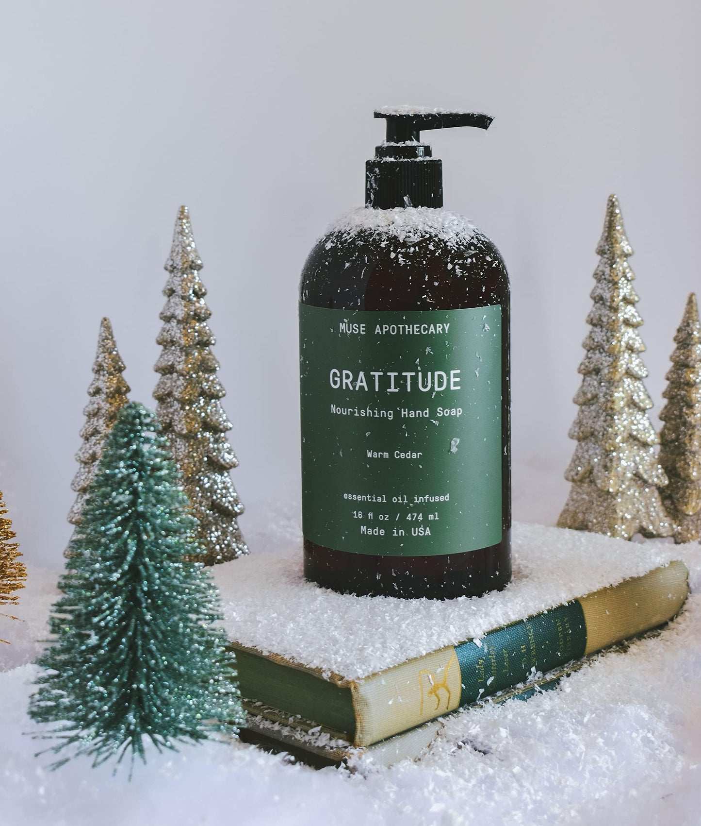 Muse Bath Apothecary Hand Ritual - Botanical Collection - Aromatic and Nourishing Hand Soap, Infused with Natural Aromatherapy Essential Oils - 16 oz, Warm Cedar, 3 Pack