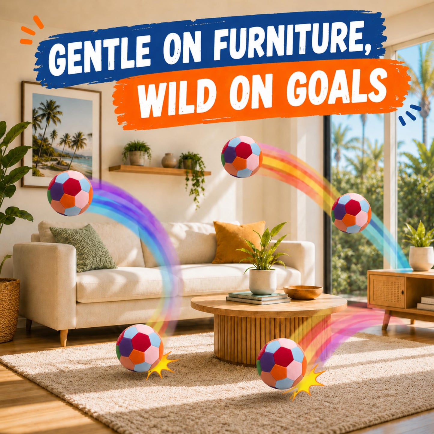 The House Ball - The House Ball - The Original Soft and Secure Size 4 Created for the Interior of Your Home and Garden - Fun Football Gift - Perfect for Kids