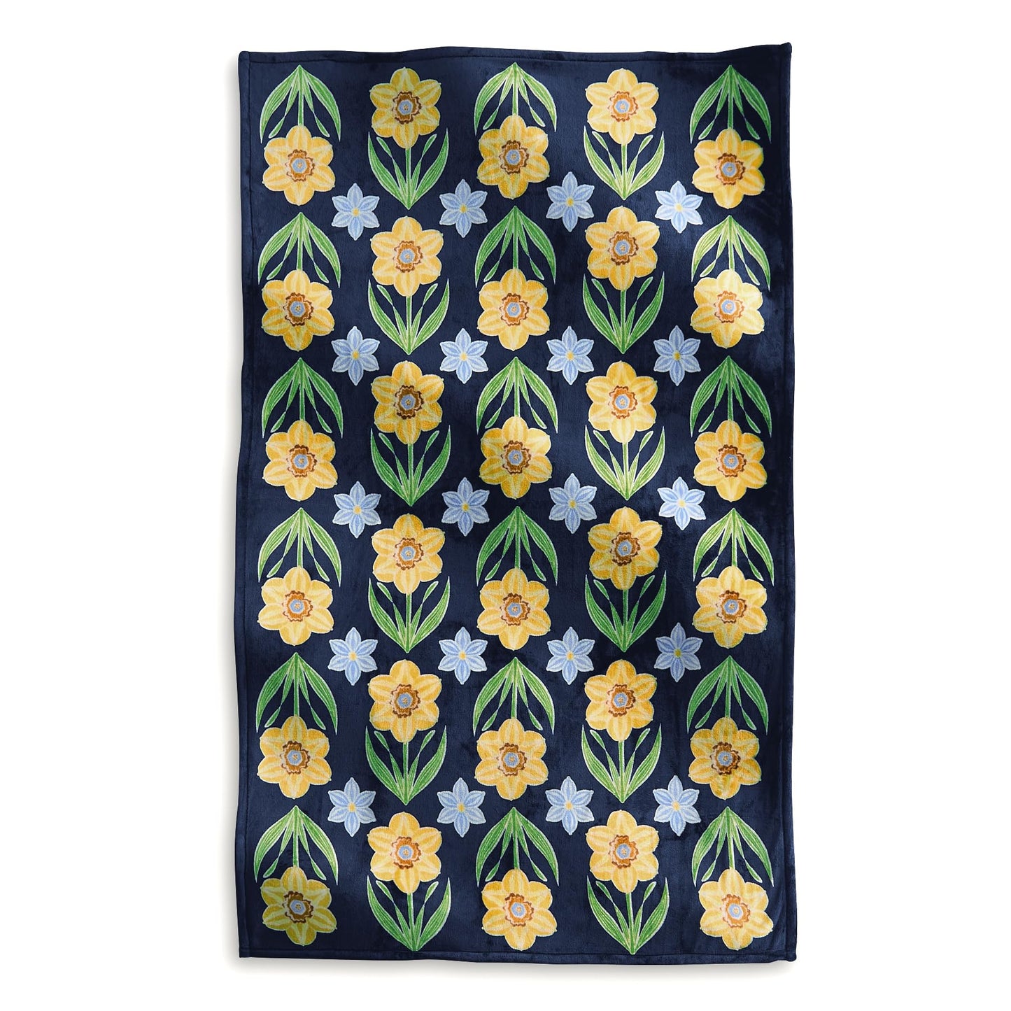 Vera Bradley Women's Fleece Plush Throw Blanket, Daffodils Subtle, One Size