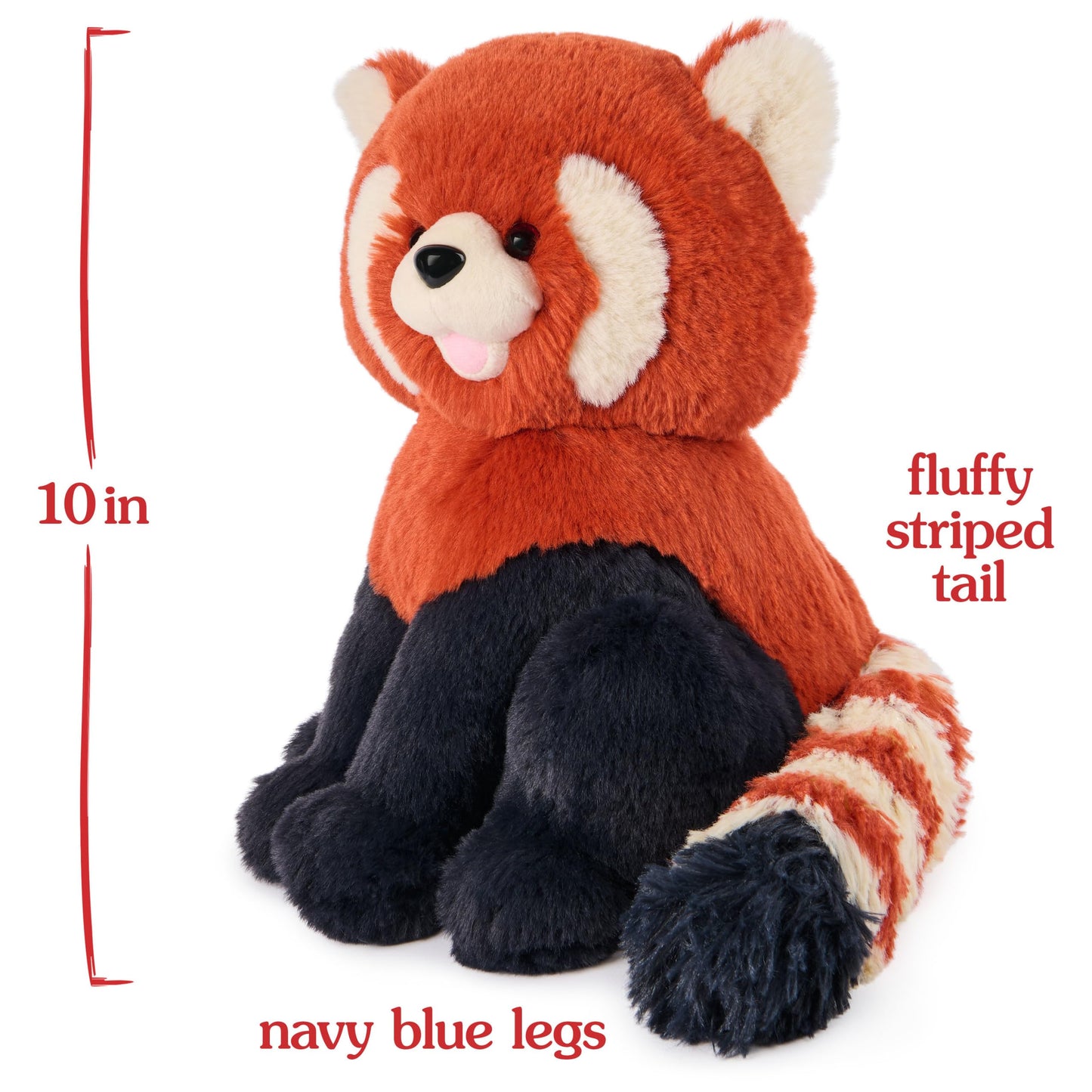 GUND Cedar Red Panda Plush, Premium Red Panda Stuffed Animals for Ages 1 and Up, Orange/Blue, 10”