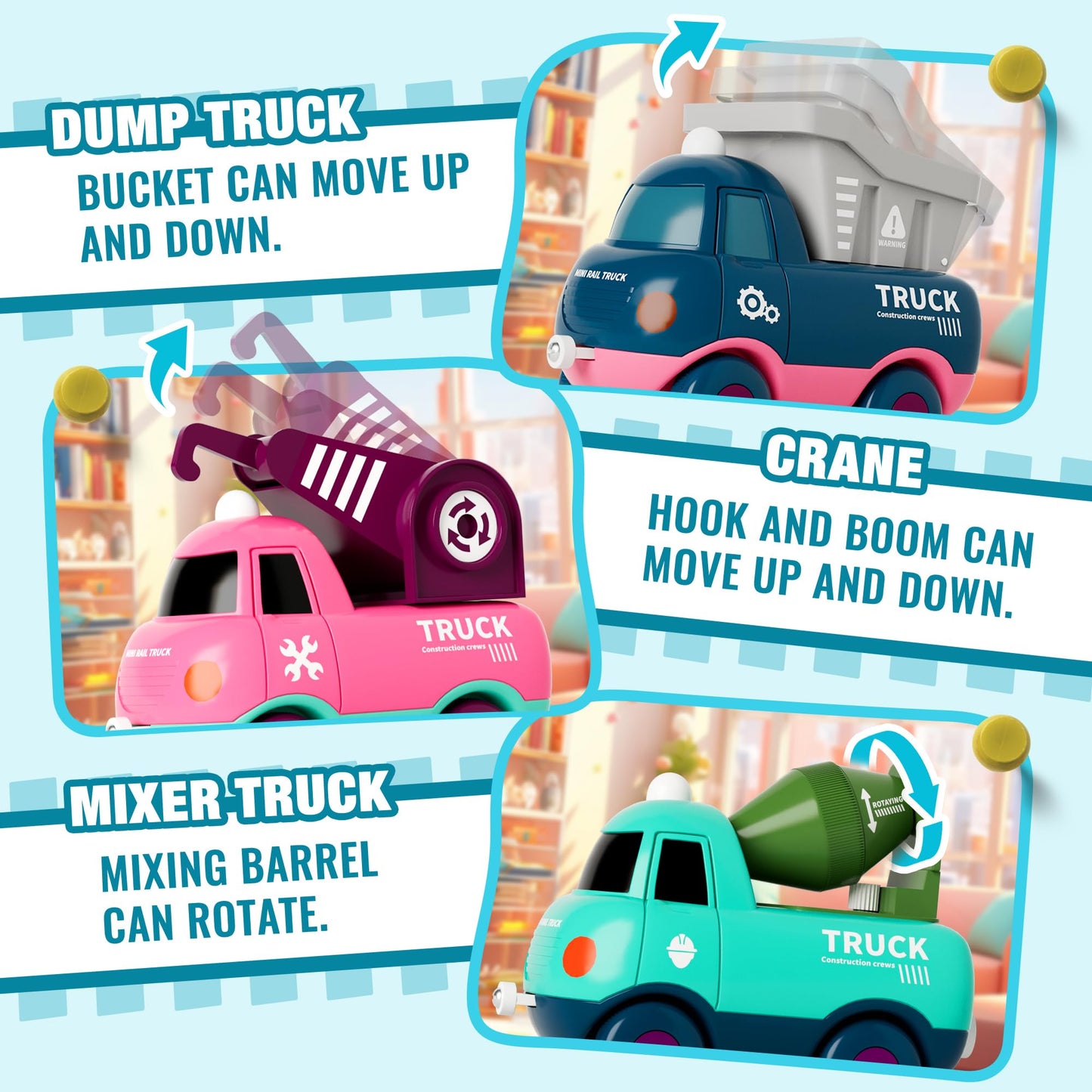 MORECOLL Electric Train Set for Toddlers, Kids Train Set w/Music, Lights & Train Tracks - First Choo Choo Train for Toddlers, Magnetic Train Toys for Toddlers, Birthday Gifts for Boys Girls