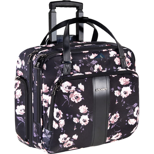 KROSER Premium Rolling Briefcase for 15.6 Inch Laptops - Water-Repellent Overnight Computer Bag with RFID Pockets for Travel/Business