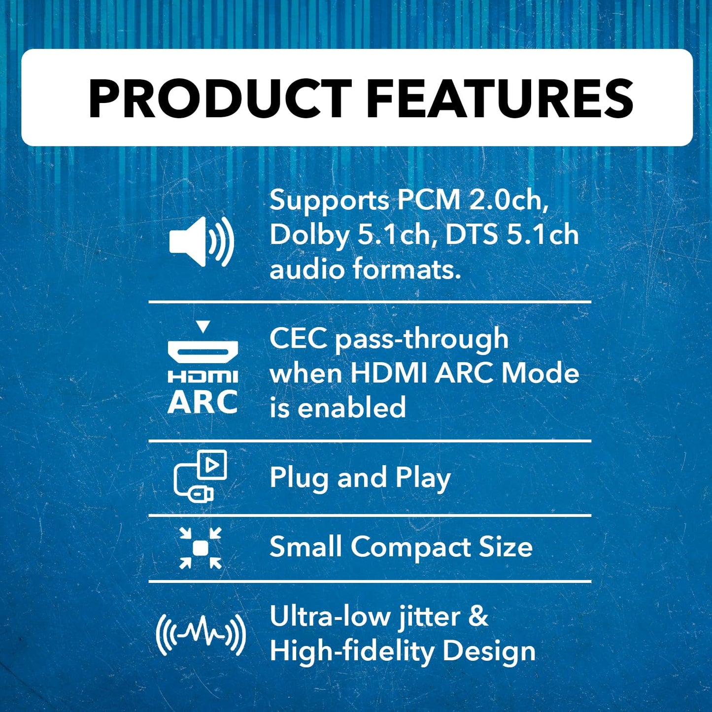 OREI ARC & SPDIF Audio Only Extender Balun Over Single CAT5e/6/7 Audio Return Channel Through HDMI Up to 300 Ft - Power Over Cable (ARC-EX300-K)