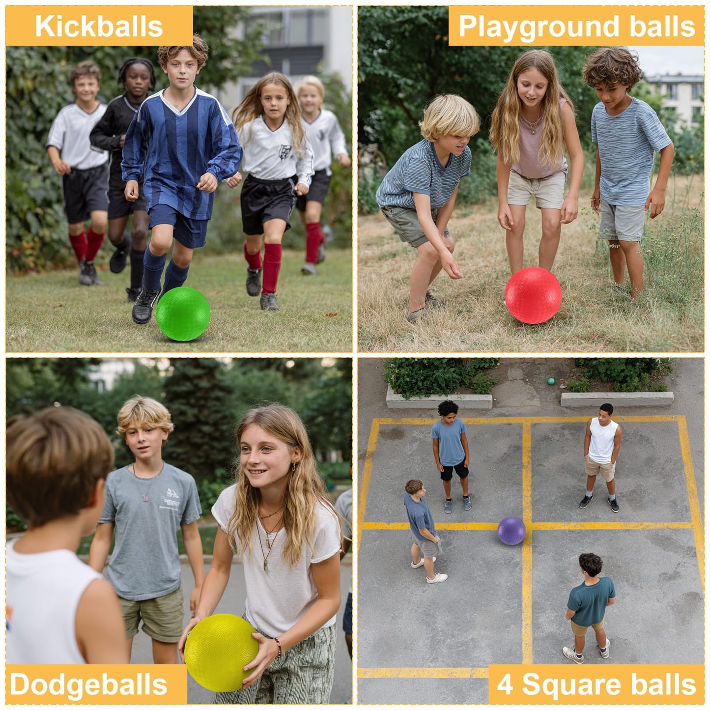 HyDren 18 Pcs Kickball Balls with Pump 8.5 Inch Christmas Operation Dodgeball Set for Kids and Adults Bouncing Kickballs Sport Handball Outdoor Balls Toddlers Official Playground Camps Play Supplies