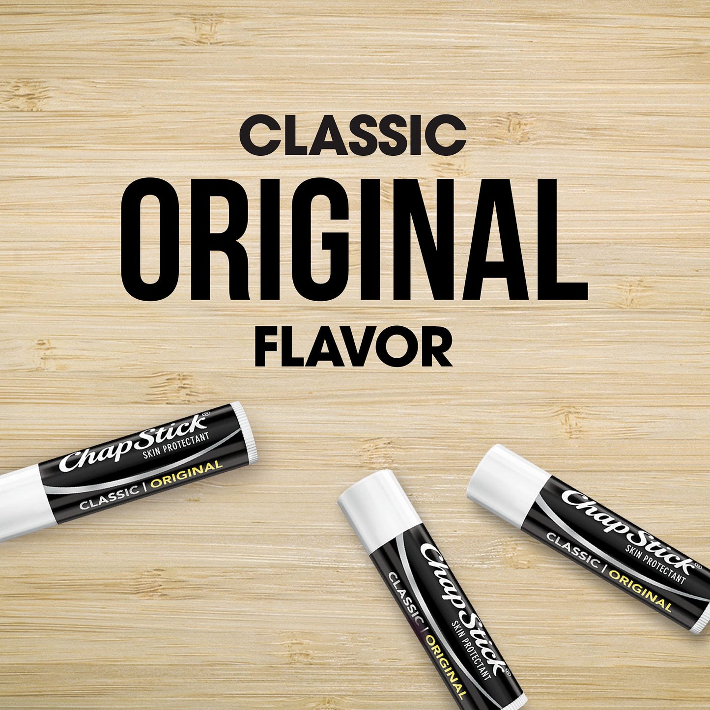 ChapStick Bulk Lip Balm, Classic Original 3-Packs (12 Sets/36 Tubes) – Moisturizing Lip Care, 0.15 Oz Ea