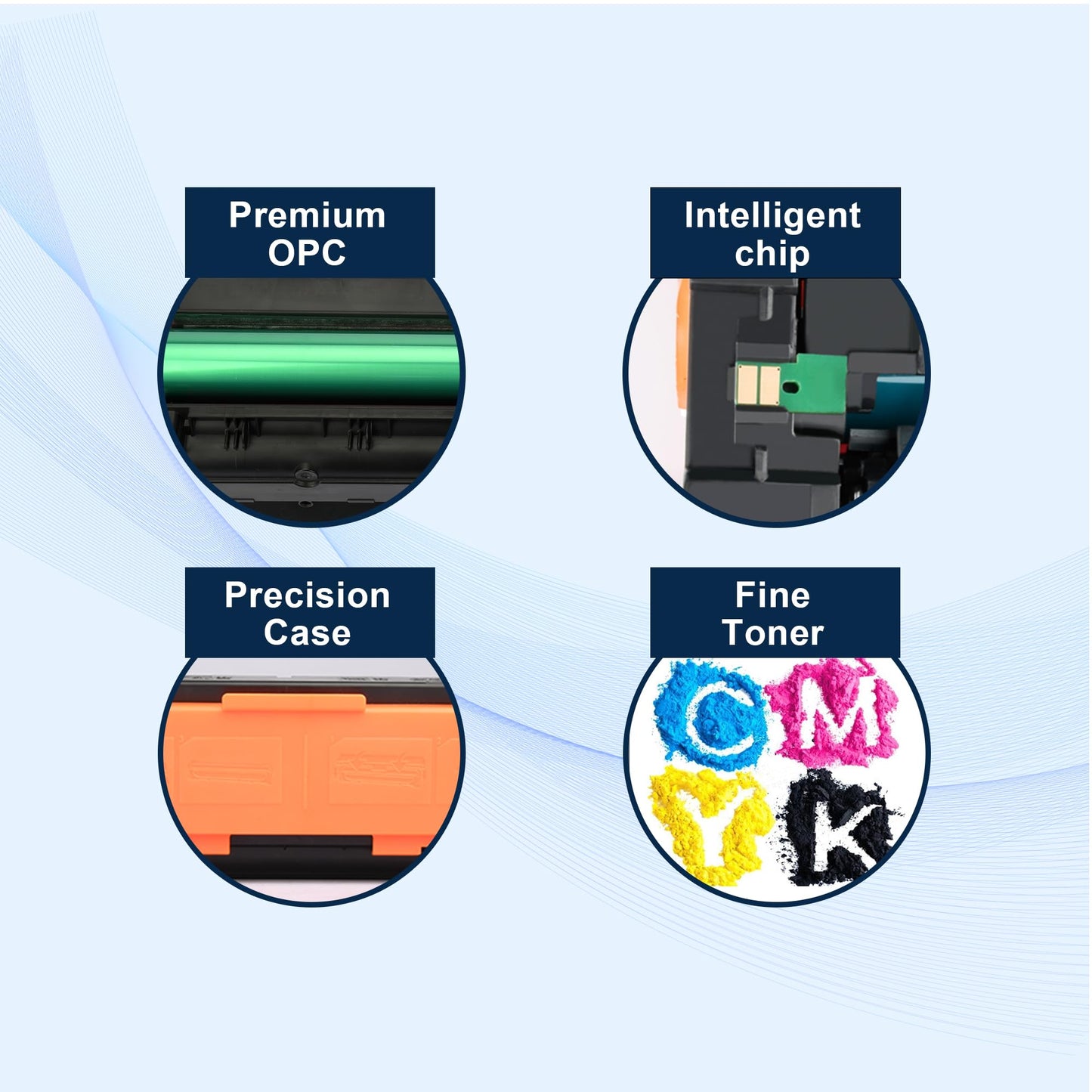201A Toner Cartridges 4 Pack Works with HP Color Laserjet Pro MFP M277dw M252dw M277n M277c6 M252n M277 Printer (Black,Cyan,Magenta and Yellow)