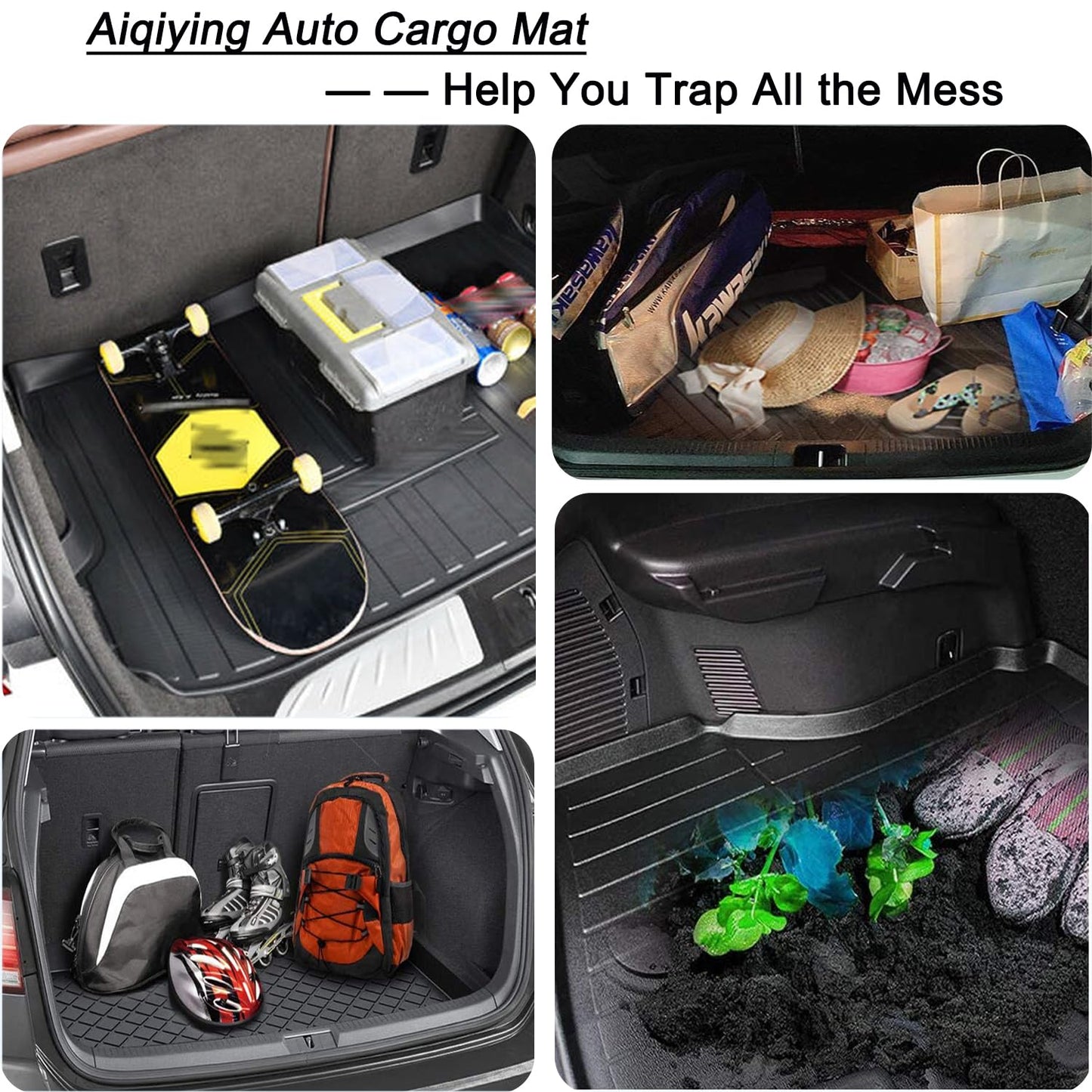 CRV Cargo Liners - All-Weather Protection Rear Trunk Tray Floor Mats Compatible with Honda CRV 2007-2016，3D-Designed Waterproof Durable Odorless Custom-Fit TPO Accessories