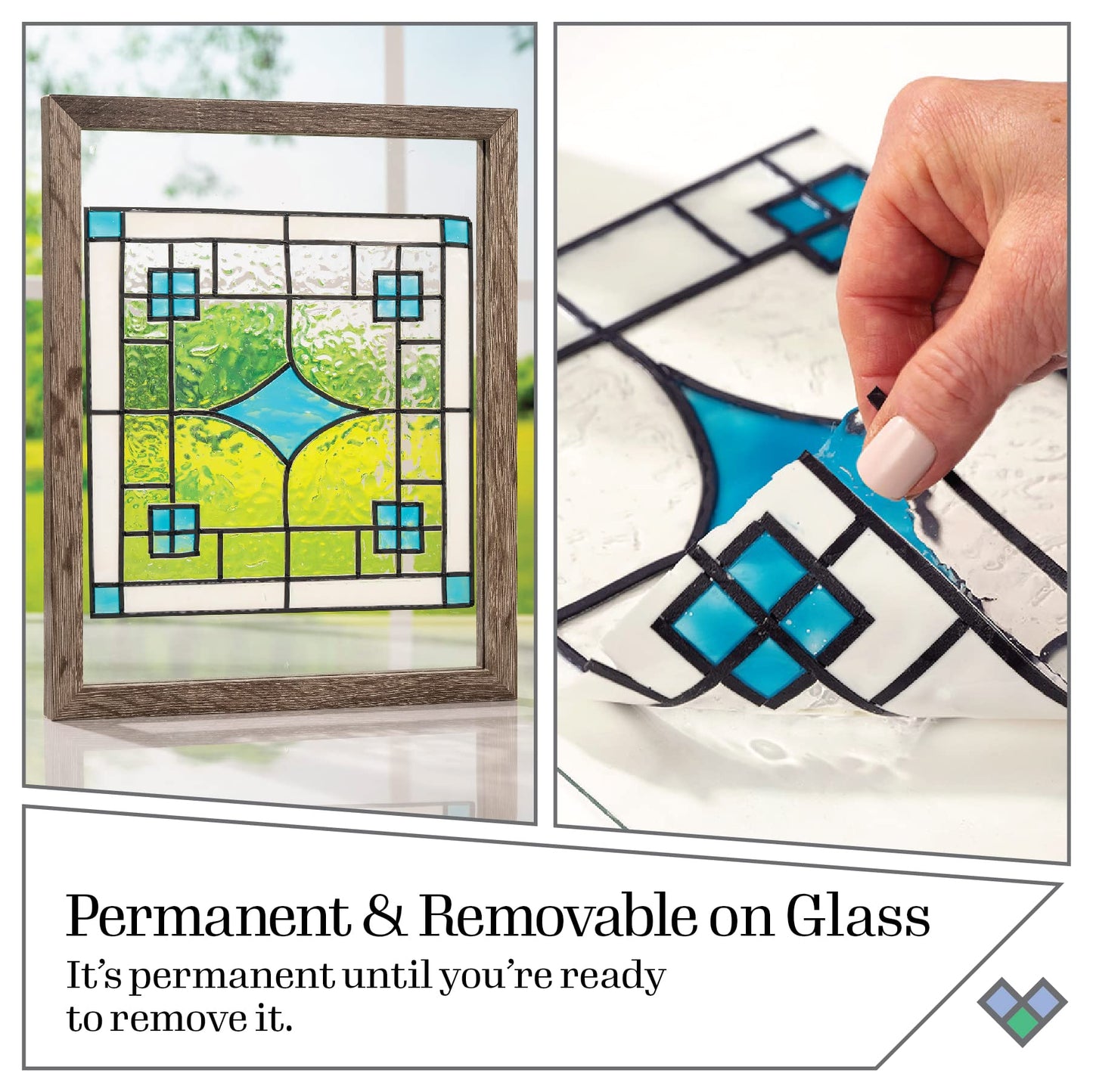 Gallery Glass Privacy Window PROMOGGPW22, Stained Glass Pattern Pack for DIY Arts and Crafts, Perfect for Beginners and Artists, 8 Ounces, 4 Piece