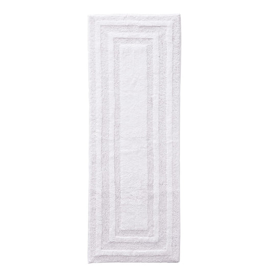 Eddie Bauer - Bathroom Rug, 100% Soft Plush Tufted Cotton Runner Rug, Highly Absorbent, Quick-Dry, and Skid-Resistant Backing (Logan White, 22" x 60")