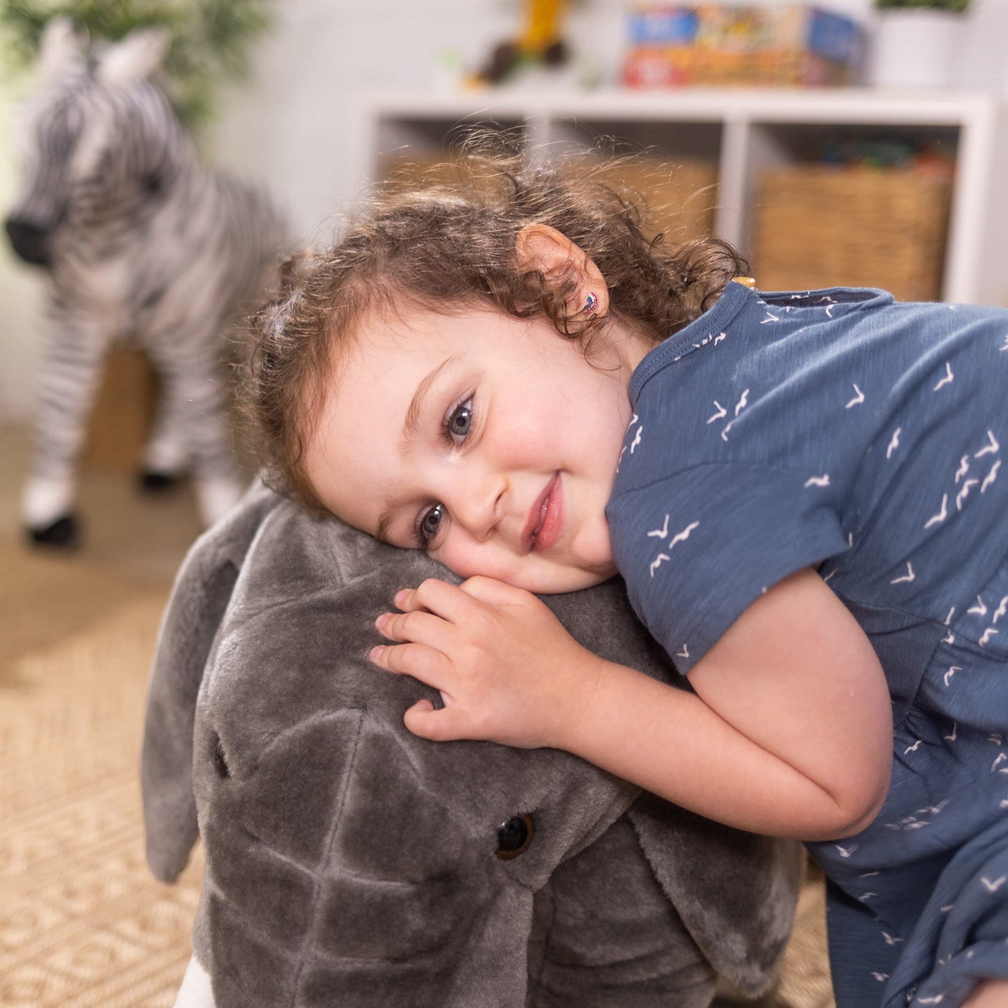 Melissa & Doug Giant Elephant - Lifelike Stuffed Animal (Over 3 feet Long)