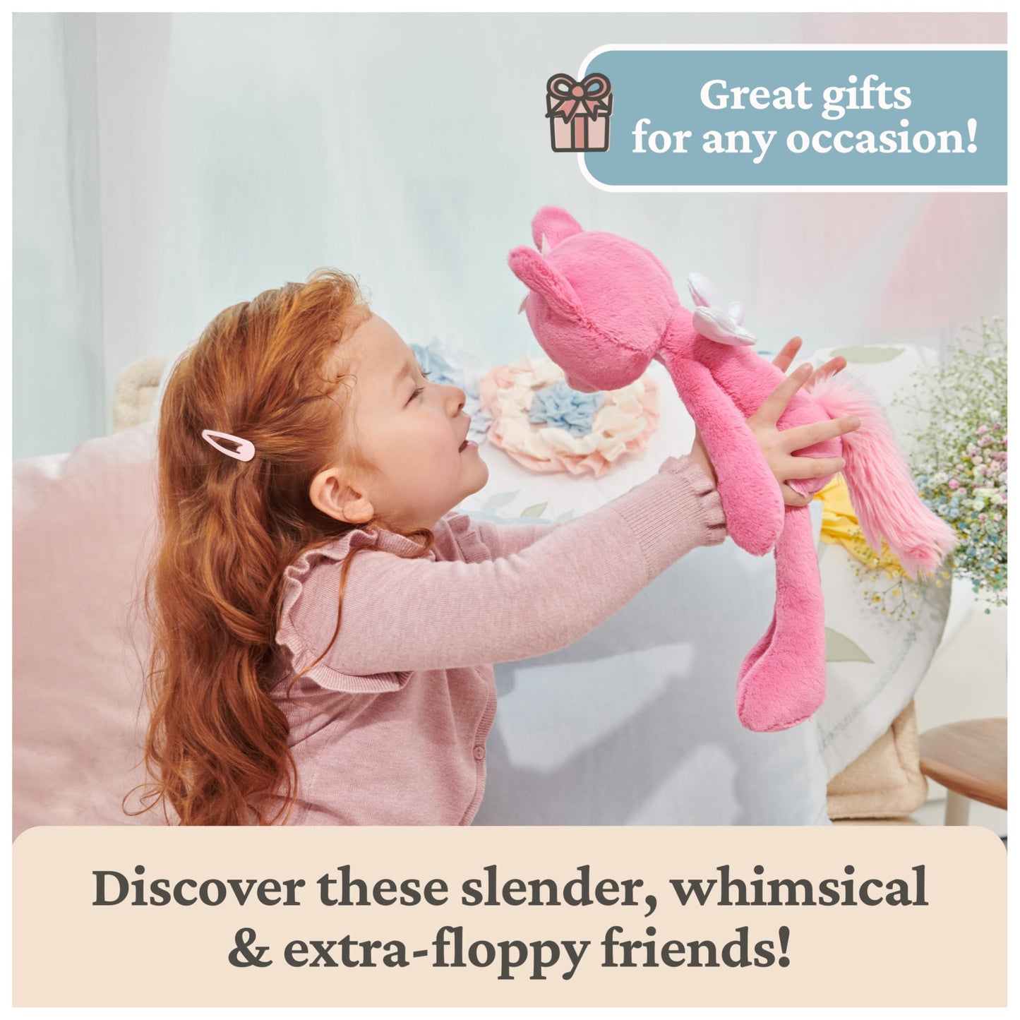 GUND Take-Along Friends Plush, Curtsy Ballerina Bunny, Bunny Stuffed Animal for Ages 1 and Up, Pink, 15"