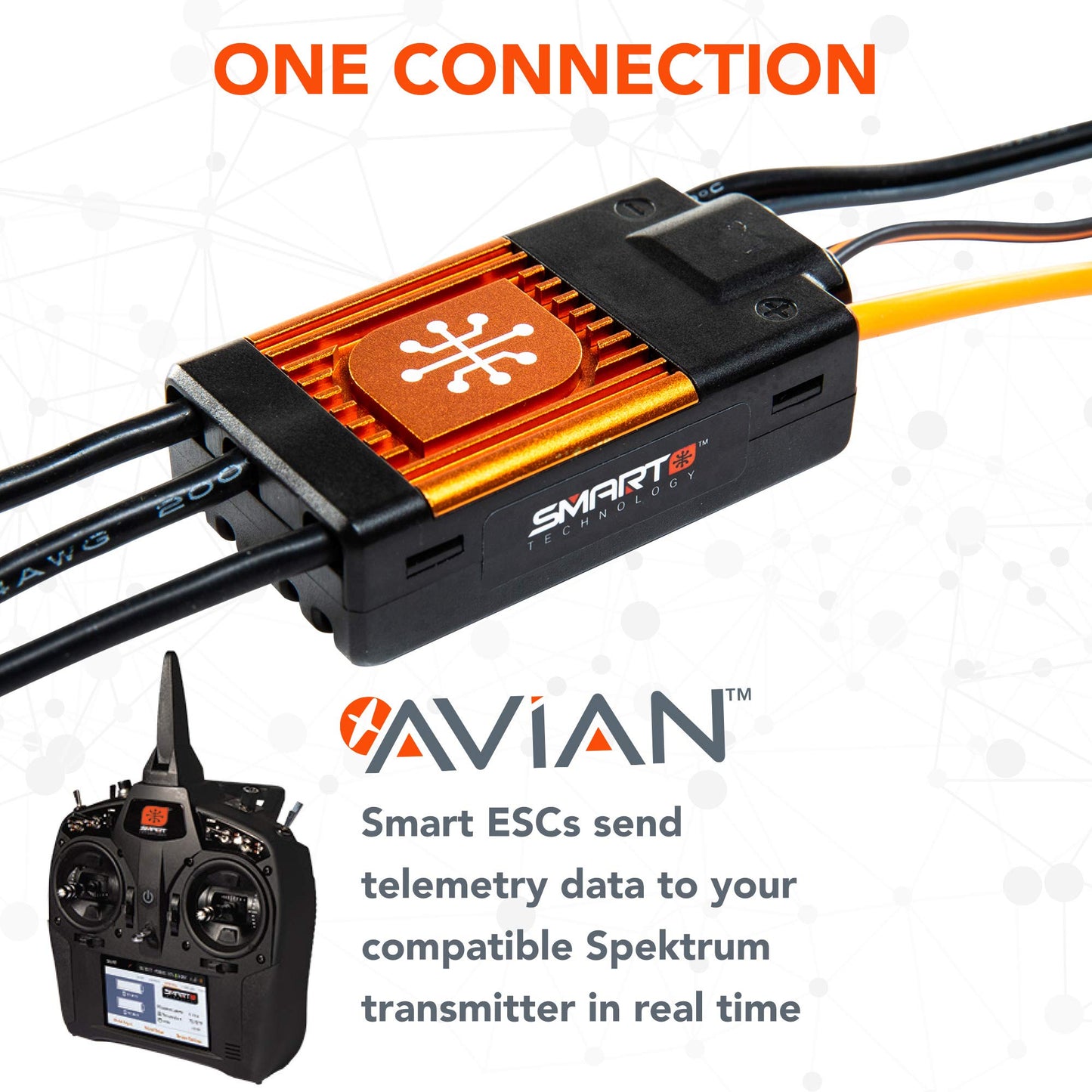 Spektrum Avian 60 Amp Brushless Smart ESC, 3S-6S, SPMXAE1060