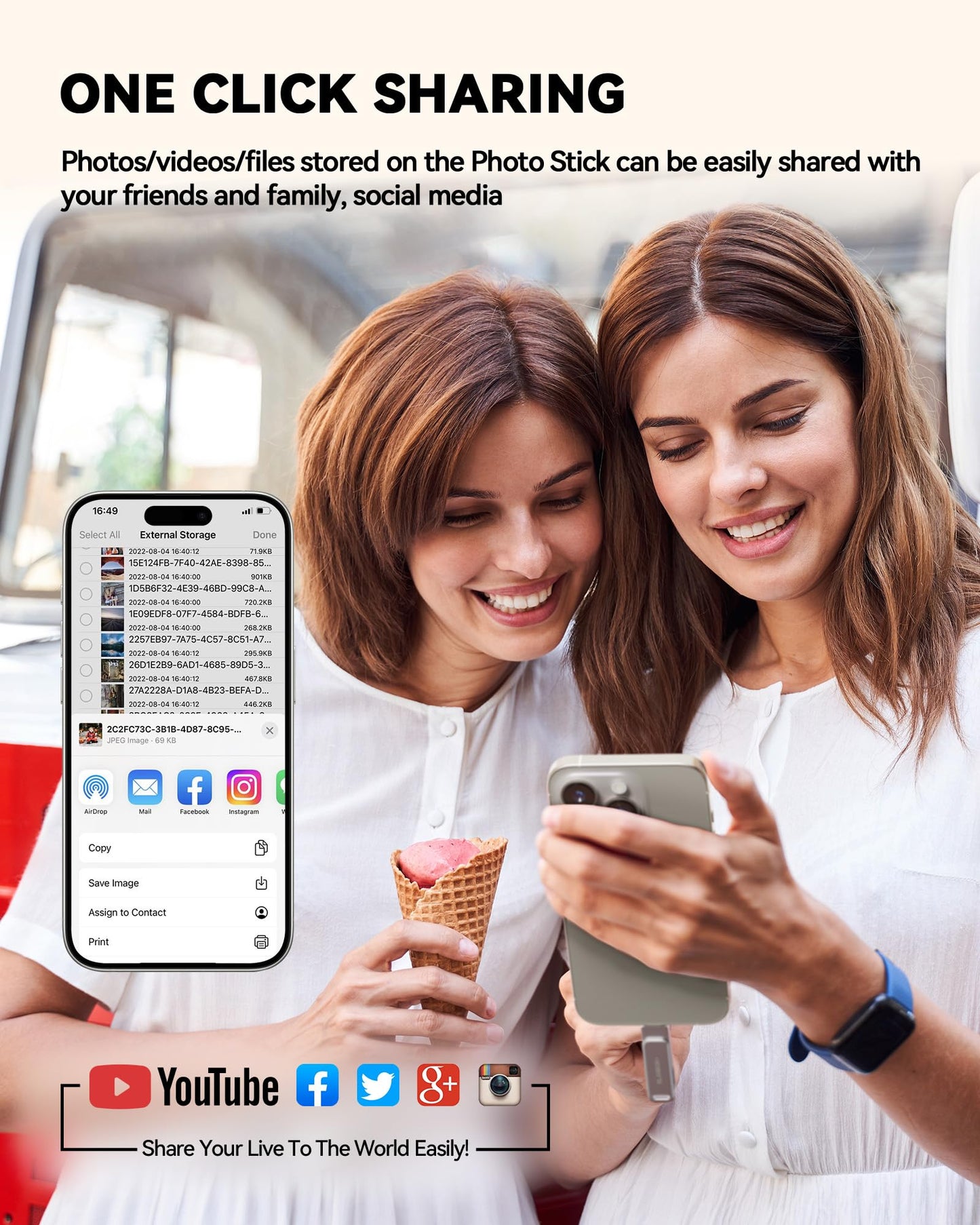 MFi Certified 512GB Flash Drive for iPhone Photo Stick, USB Thumb Drive Memory Stick High Speed USB Drive Photo Storage for iPhone USB Stick Compatible for iPhone/iPad/Android/PC